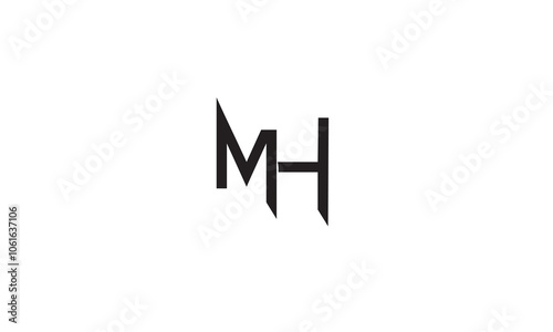  MH, HM , M , H , Abstract Letters Logo Monogram