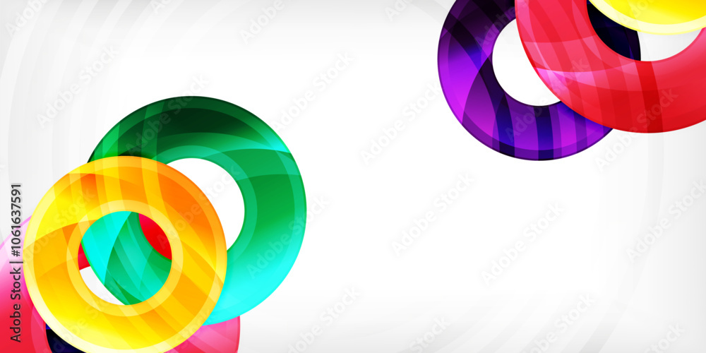 Bright colorful circles with light effects. Abstract background Bright colorful circles with light effects. Abstract background
