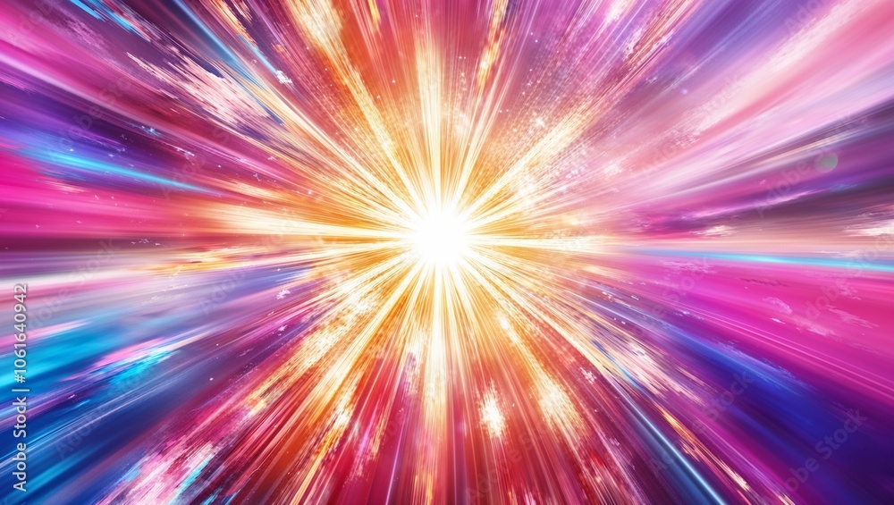 Fototapeta premium A Vibrant Abstract Light Speed Background Perfect for Futuristic Themes in Design and Digital Media Usage