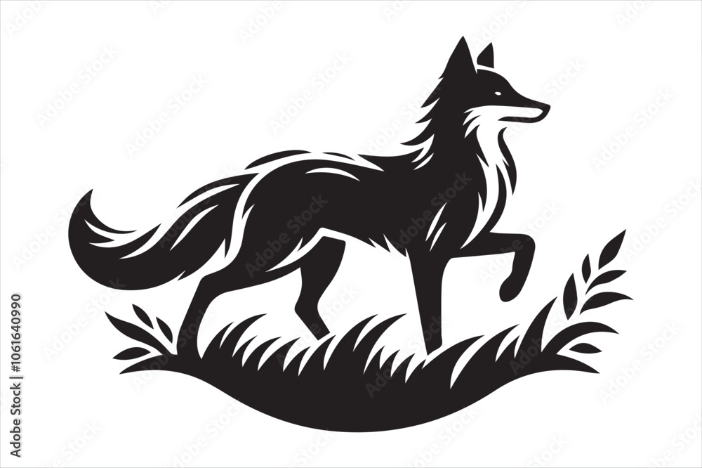 Fototapeta premium Fox Illustration is a simple vector art style