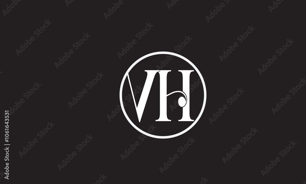 VH, HV , V , H , Abstract Letters Logo Monogram VH, HV , V , H , Abstract Letters Logo Monogram