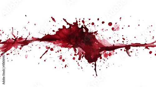 Red Wine Splash Isolated on White Background