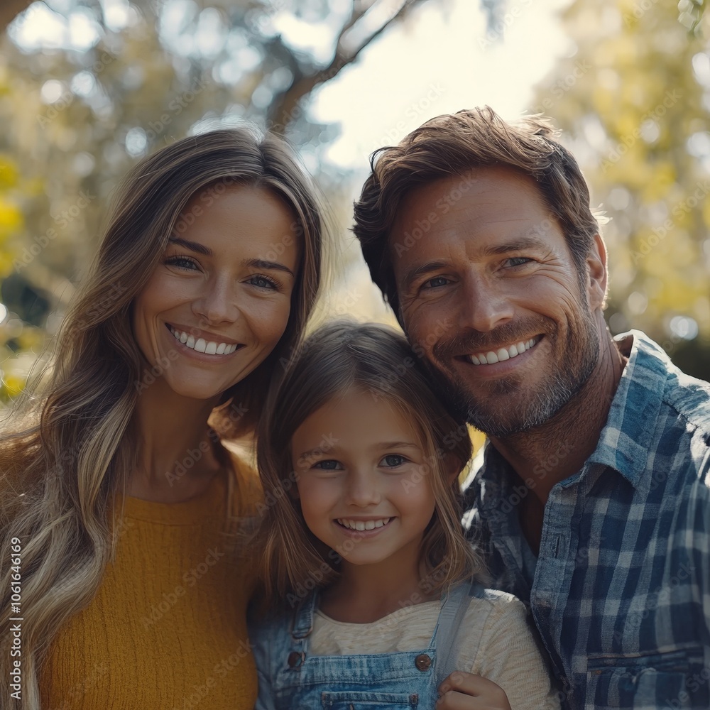 Happy family enjoying outdoor piggyback ride in the park smiling at the camera Happy family enjoying outdoor piggyback ride in the park smiling at the camera