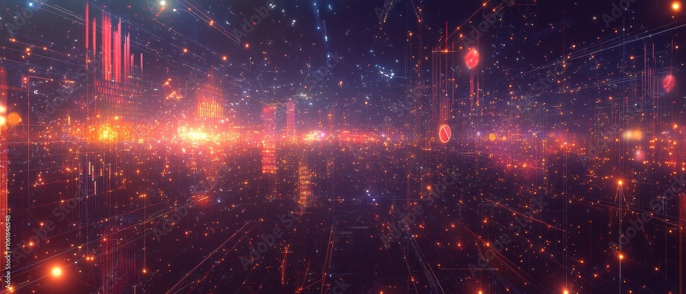 Fototapeta premium Metrics in the Matrix, Digital Marketing Analytics