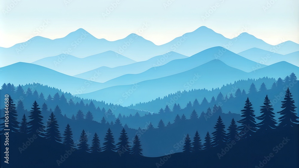 Fototapeta premium winter mountain landscape