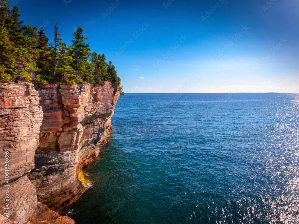 Fototapeta premium rock coast and the sea