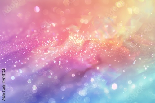 A blurry image of a colorful background featuring a gradient of rainbow hues