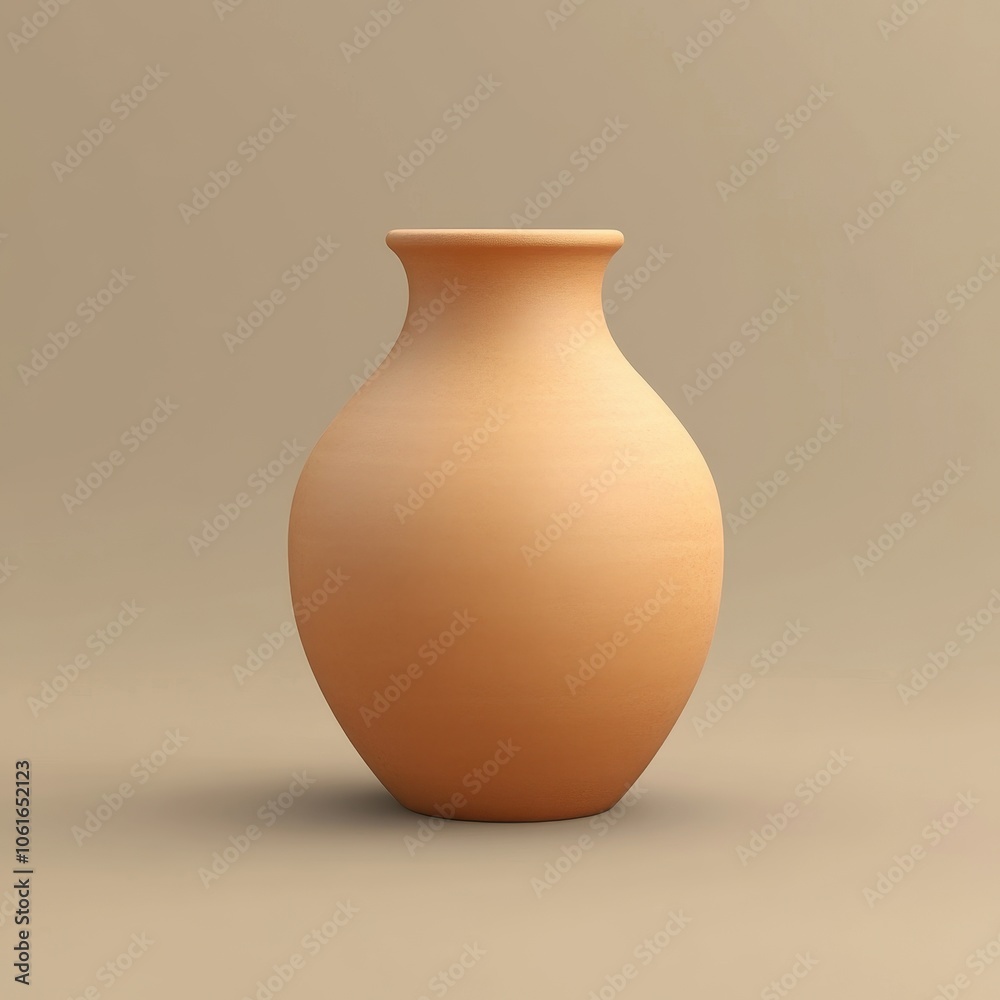 Simple and Elegant Ceramic Vase with Soft Hues
