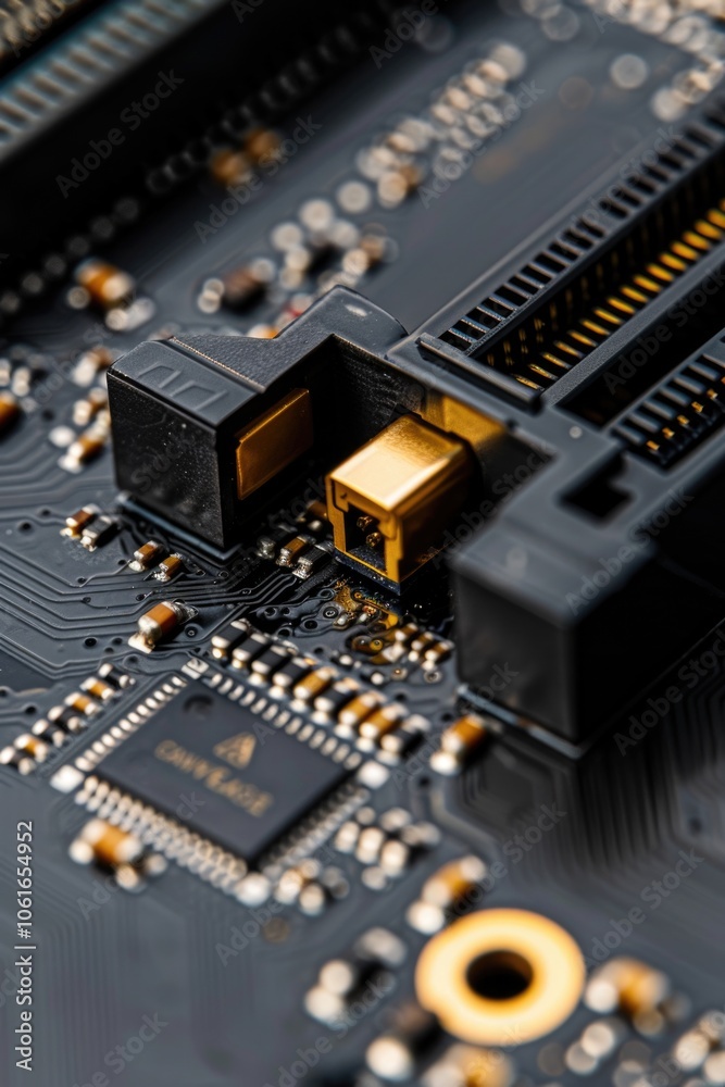A detailed view of a computer's internal components, suitable for tech-related illustrations or educational purposes A detailed view of a computer's internal components, suitable for tech-related illustrations or educational purposes