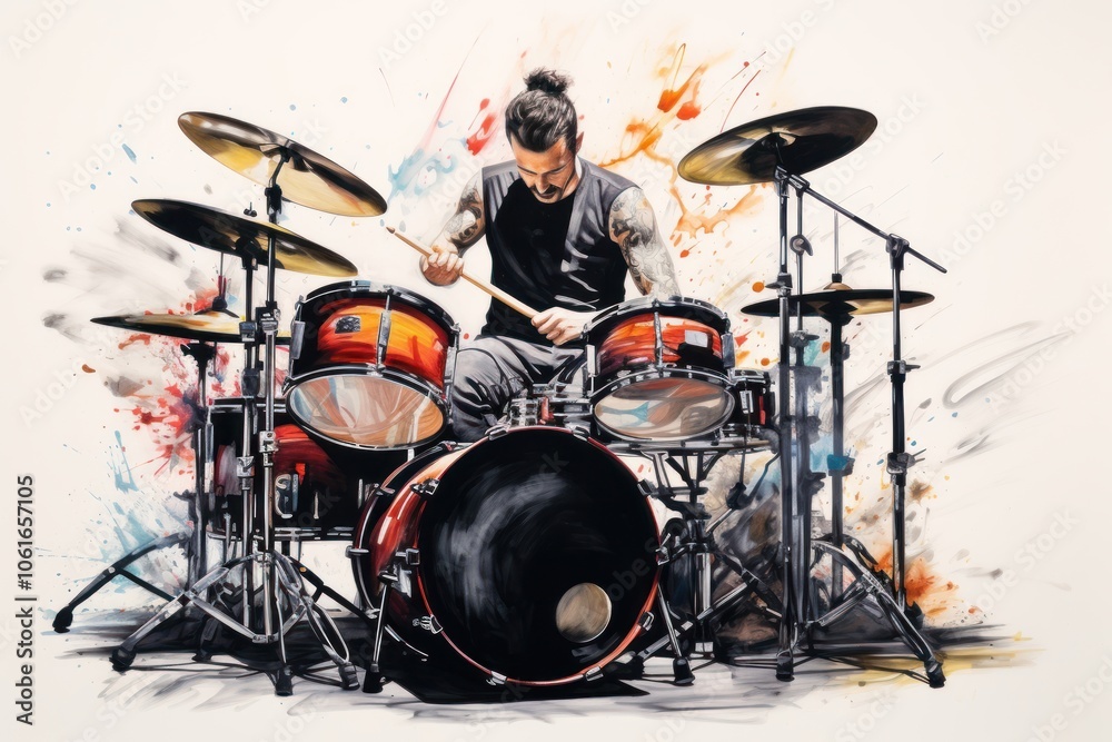 Fototapeta premium Drums percussion musician drummer.