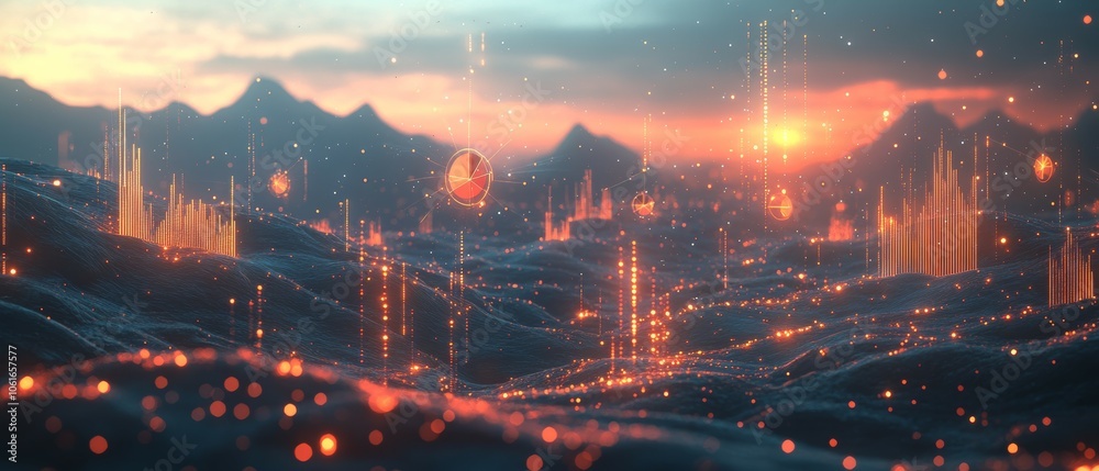 Fototapeta premium Visualizing the Numbers, Digital Marketing Analytics