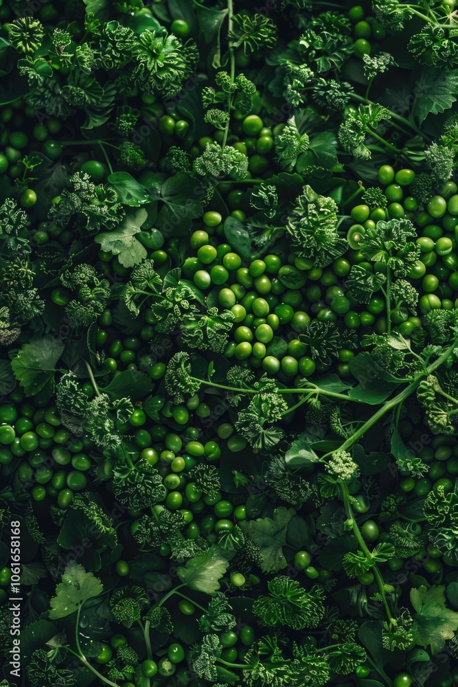 A detailed view of a bunch of broccoli florets A detailed view of a bunch of broccoli florets