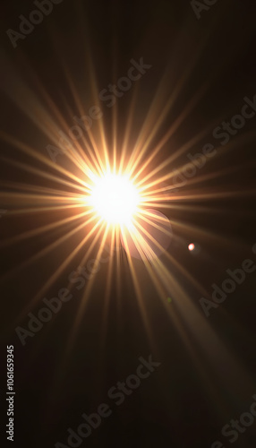 Sunburst and Light Leaks isolated with white shades, png