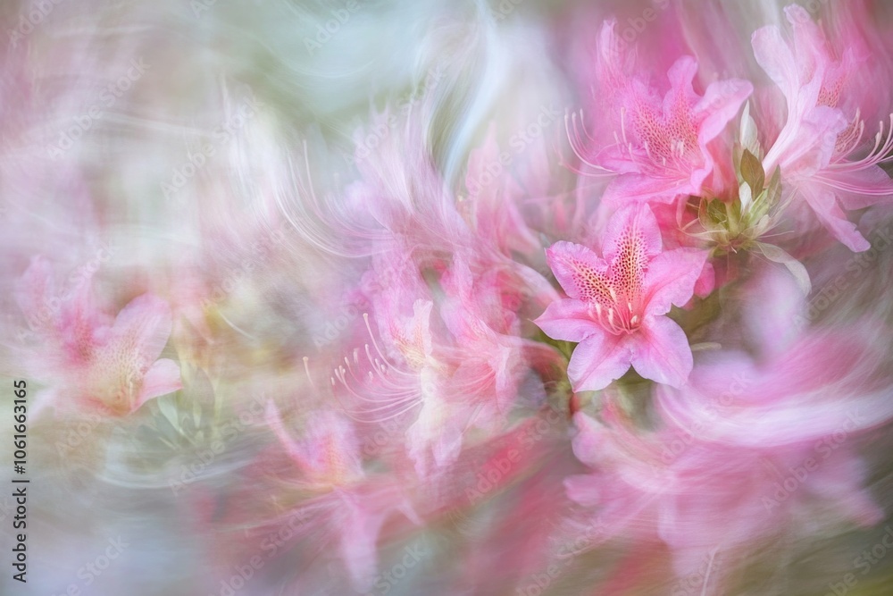 Blooming pink flowers in a blurred background Blooming pink flowers in a blurred background