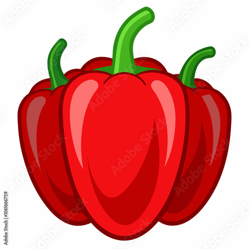 red pepper isolated on white