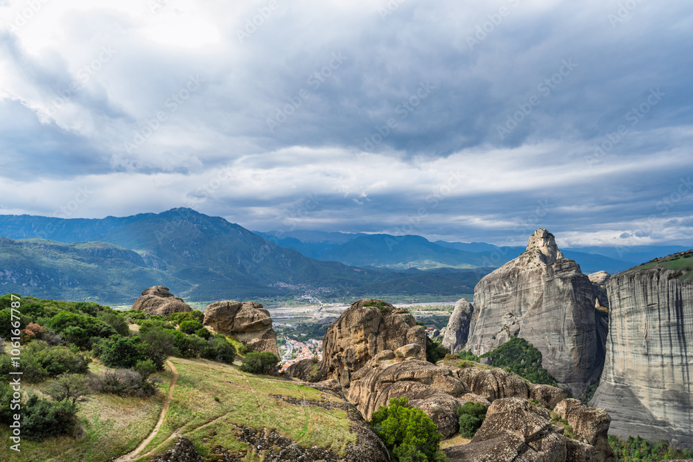 Naklejka premium Meteora landscape in Greece