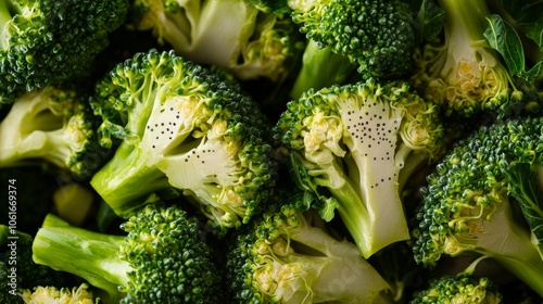 Fresh Broccoli Florets with Seasoning for Healthy Eating and Nutrition Concepts photo