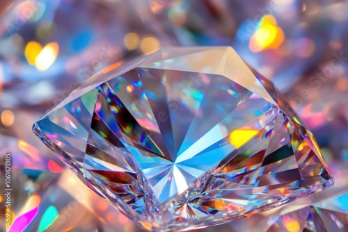 A high-quality image of a single diamond placed on a table, suitable for jewelry or luxury product photography