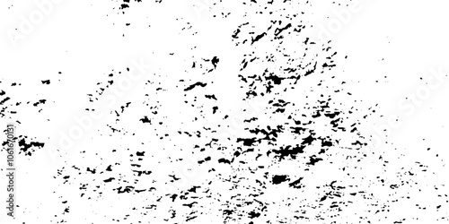 Dirt messy splash overlay and Black and white Dust overlay distress grungy effect paint. Black and white grunge seamless texture. Dust and scratches grain texture on white and black background.