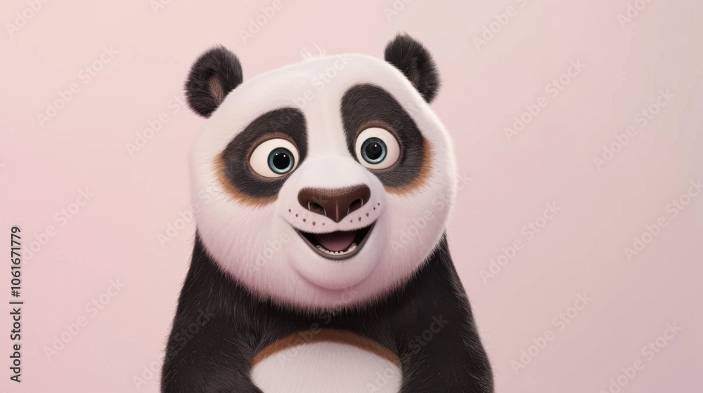 Obraz premium Joyful Panda with Sparkling Eyes