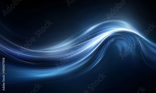 Abstract blue wave design conveying motion and fluidity.