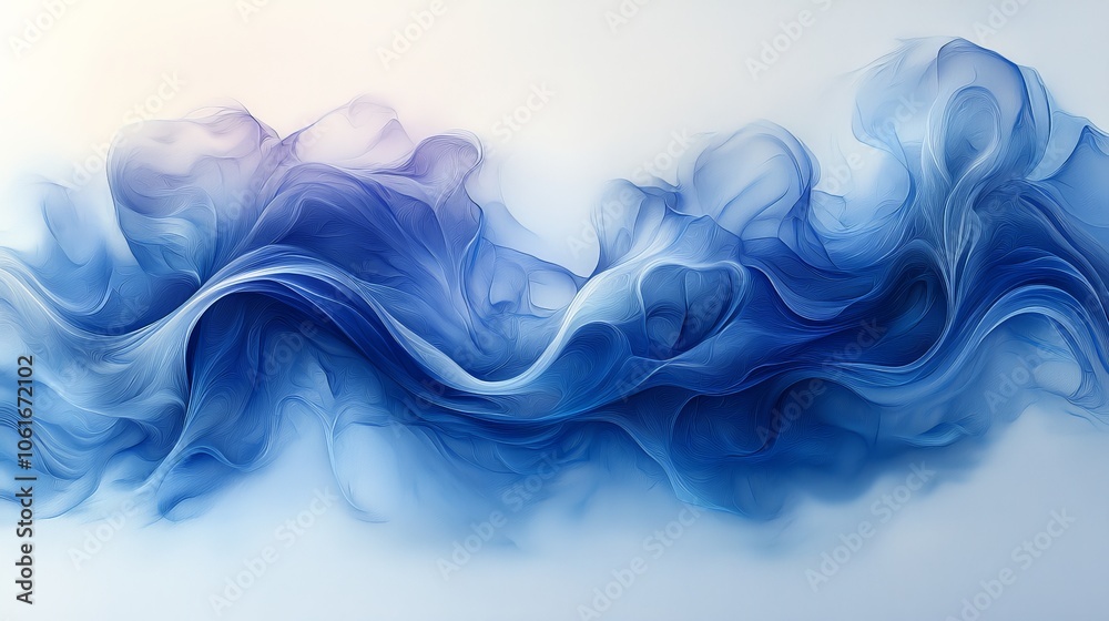 Abstract blue wave design with flowing textures and gradients. Abstract blue wave design with flowing textures and gradients.