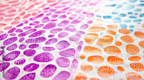 Colorful Abstract Watercolor Pattern with Vibrant Dots and Gradients
