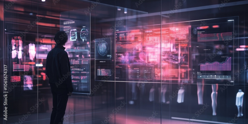 E-commerce analytics visualized through dynamic charts, real-time sales data, and customer insights displayed on sleek, holographic interfaces. E-commerce analytics visualized through dynamic charts, real-time sales data, and customer insights displayed on sleek, holographic interfaces.