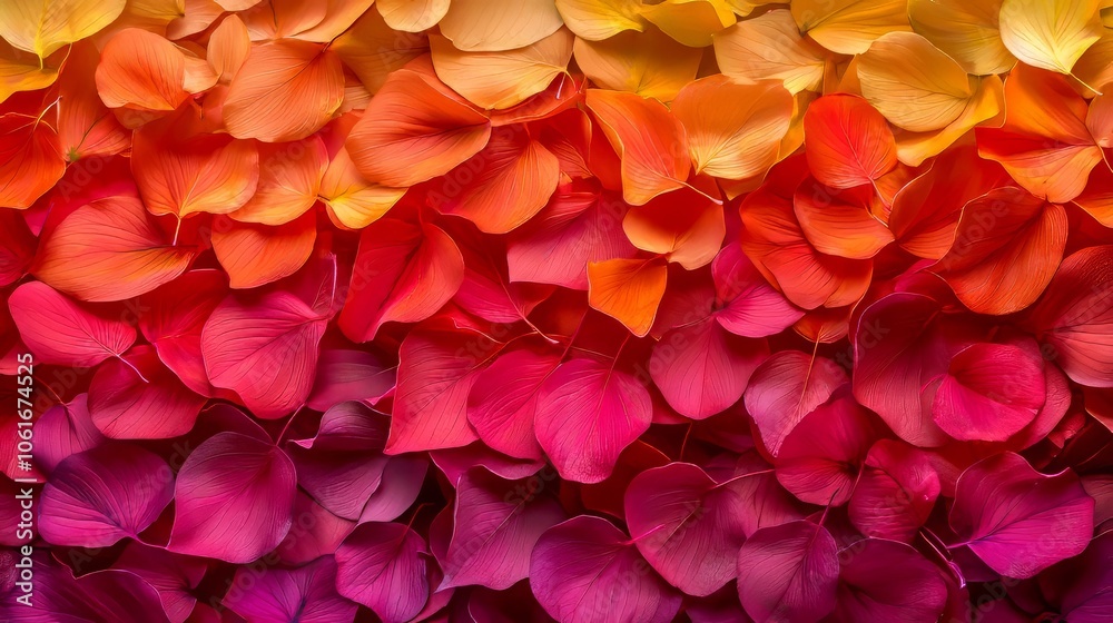 Vibrant Gradient Petals in Orange, Red and Pink Hues Creating a Colorful Abstract Background Vibrant Gradient Petals in Orange, Red and Pink Hues Creating a Colorful Abstract Background