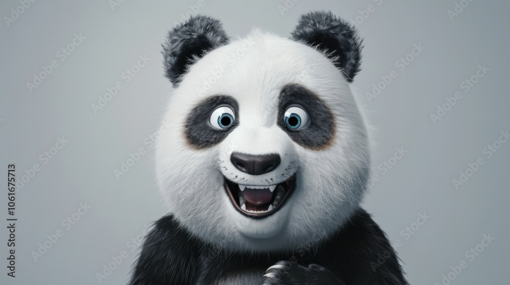 Obraz premium Joyful Panda with Sparkling Eyes