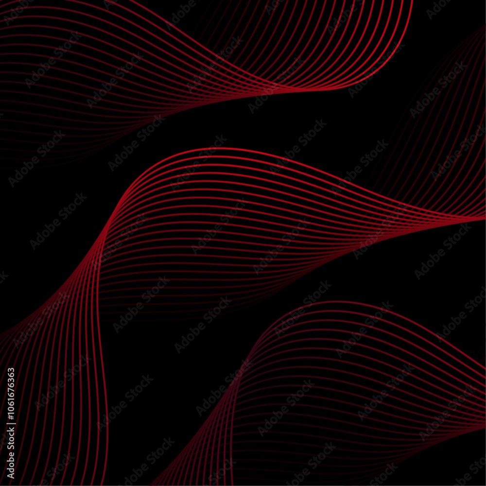 Abstract background with lines. Vector banner with waves. Background for poster, card, brochure, booklet, flyer. Geometric element for design. Red and black gradient. Black Friday banner Abstract background with lines. Vector banner with waves. Background for poster, card, brochure, booklet, flyer. Geometric element for design. Red and black gradient. Black Friday banner