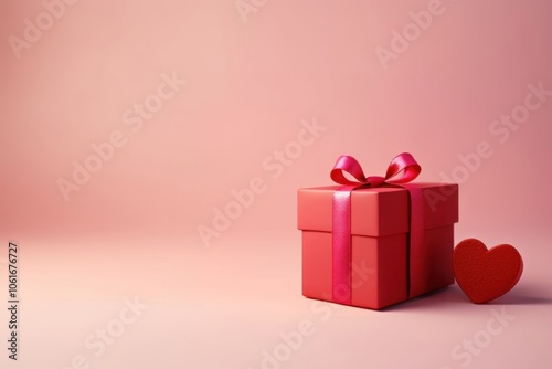 PNG Gift pink box red.