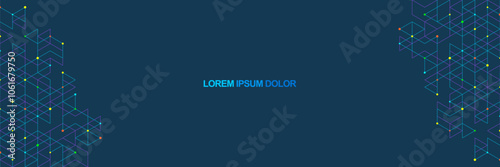 Creative idea of modern design with abstract geometric background. Minimalistic vector texture with linear pattern