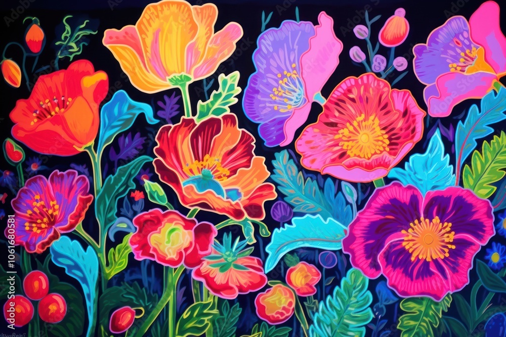 A flower garden painting pattern purple. A flower garden painting pattern purple.