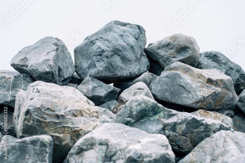 A natural rock formation with stacked stones