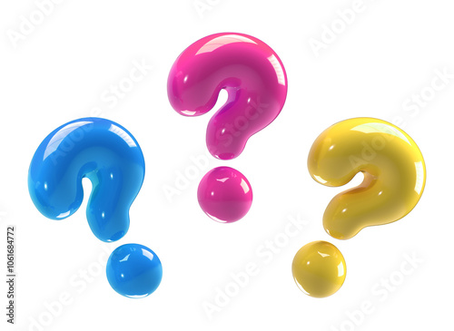 question mark icon 3d render	