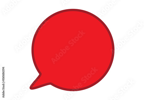 Bocadillo de hablar rojo representando enojo o enfado