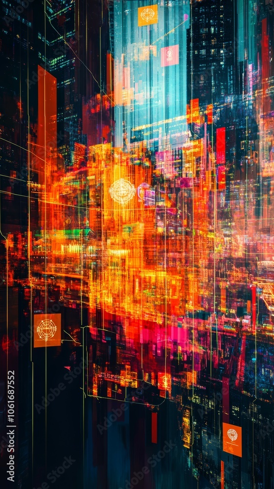 Fototapeta premium Cyber Diplomacy, Digital Diplomacy and International Relations