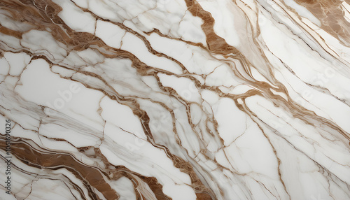 Roman style marble pattern uses white and brown colors with fine lines and looks luxurious.