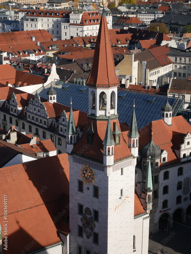 Obraz premium photo of Munich from a birds eye view