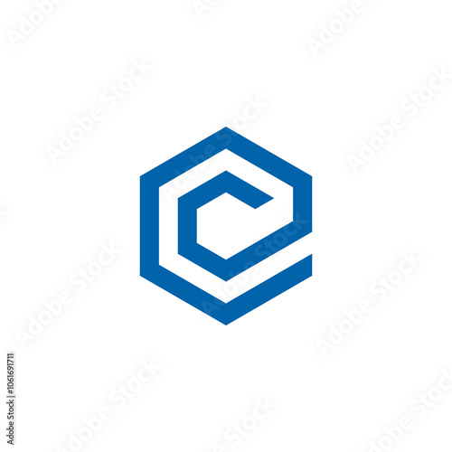 Hexagon Letter C Logo design vector template