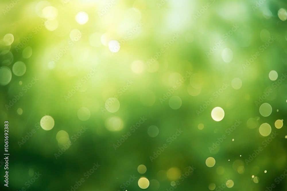 Fototapeta premium Green natural bokeh light backgrounds sunlight.
