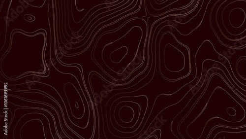 Red topographic contour lines vector map seamless pattern vector. Seamless pattern with lines landscape topographic map geographic.