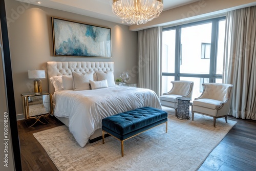 Elegant Modern Bedroom with Luxurious Decor