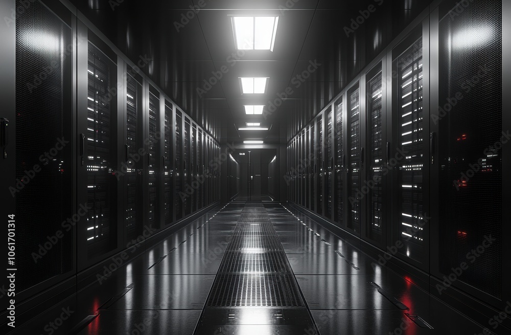 Fototapeta premium Server Room Corridor.