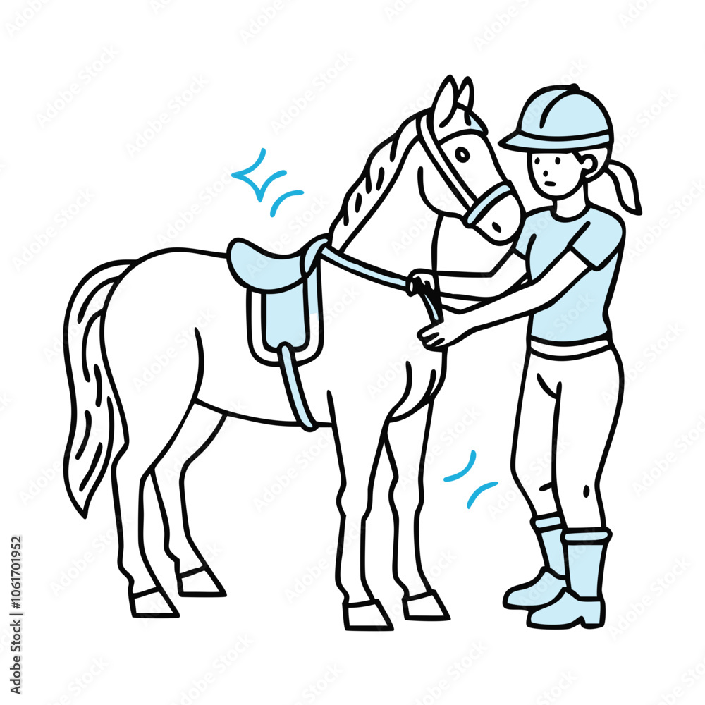 Fototapeta premium illustration of icon for riding school