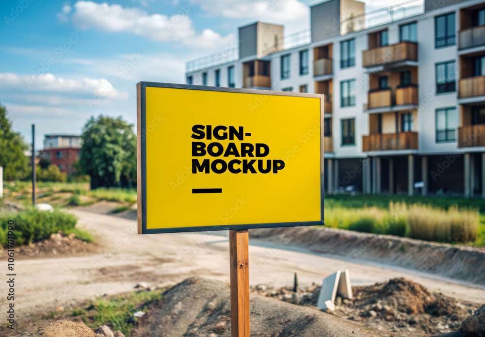 Standing Signboard Mockup Template Stock Template | Adobe Stock