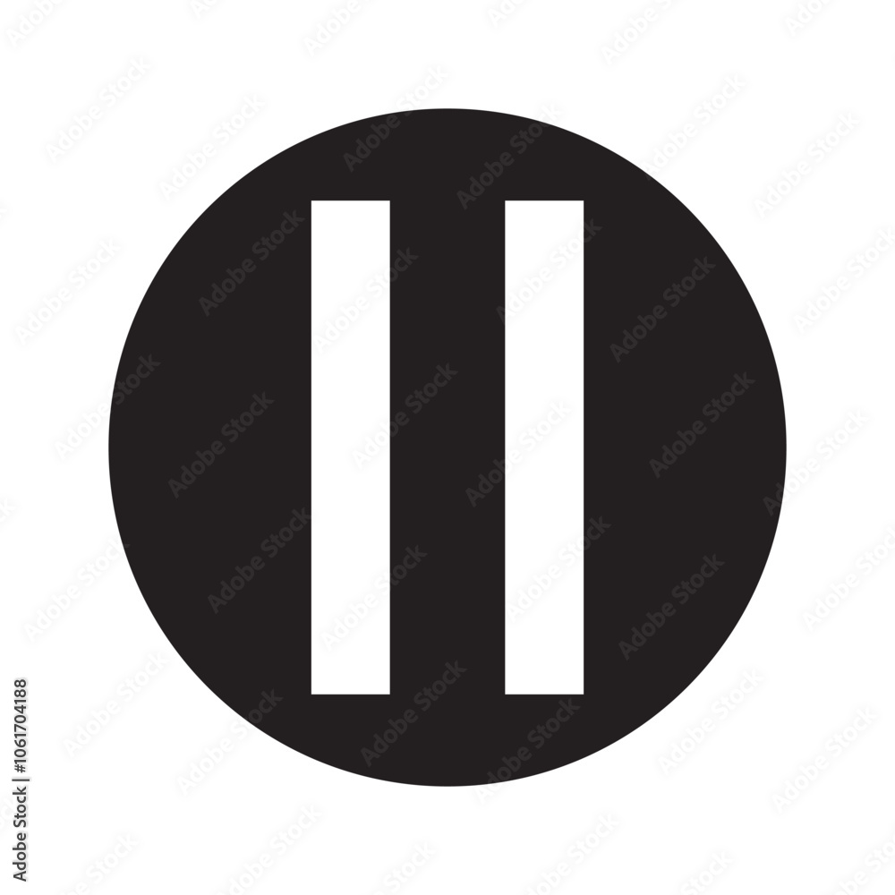 Pause button icon. isolated on white background. Vector illustration. EPS 10 Pause button icon. isolated on white background. Vector illustration. EPS 10