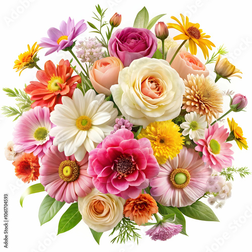 flowers in white background