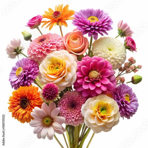 flowers in white background
